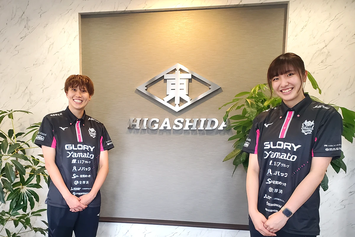 東田建設｜ヴィクトリーナ姫路の田中選手･野末選手のご来社について